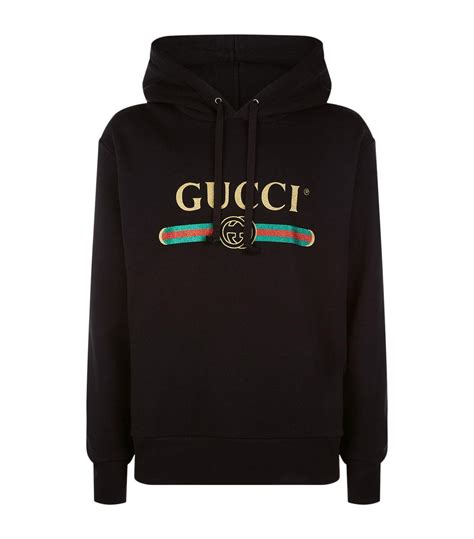 gucci black hoodies|black gucci hoodie men.